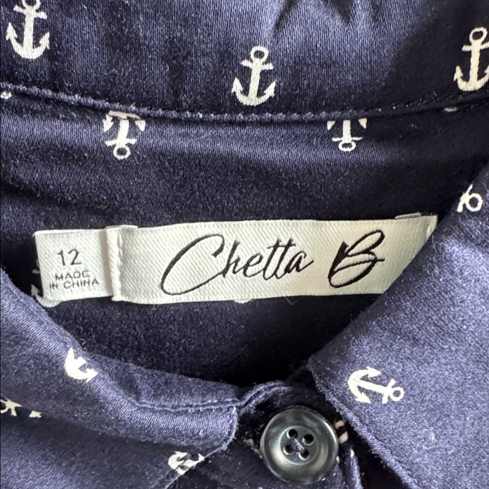 Navy Blue Sleeveless Dress with white anchors
Nautical - Picture 4 of 4